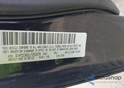 2018 Dodge Journey Se from USA, damaged, VIN 3C4PDCAB3JT253578